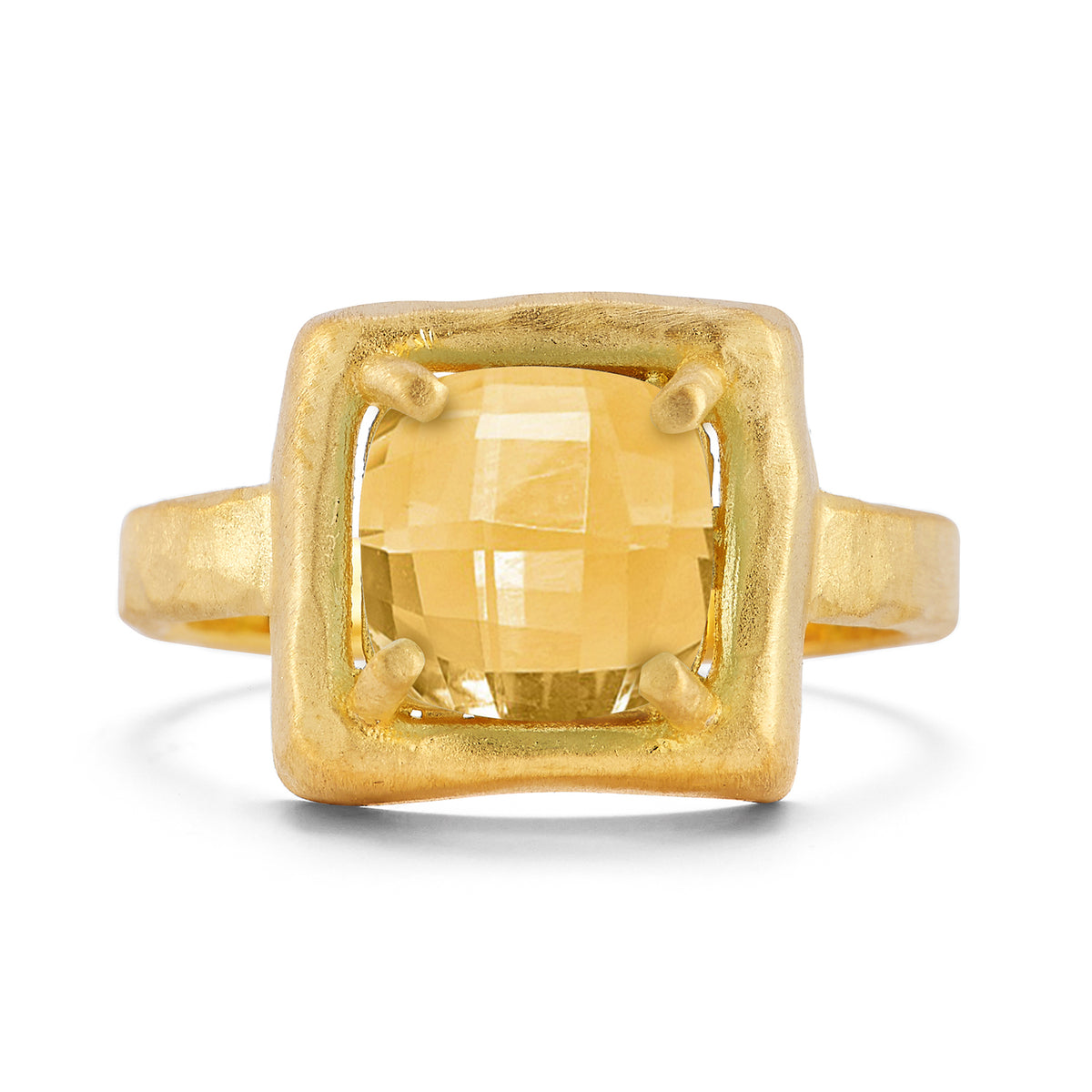 14K Gold 1.75CT Citrine  Cocktail Ring