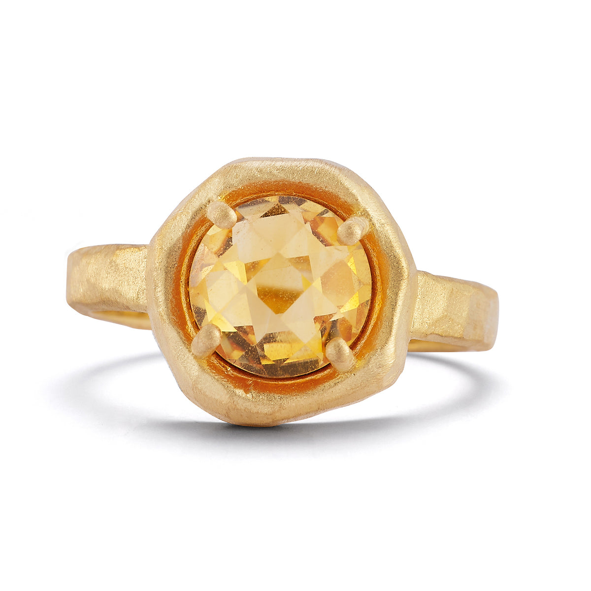 14K Gold 1.75CT Citrine  Cocktail Ring
