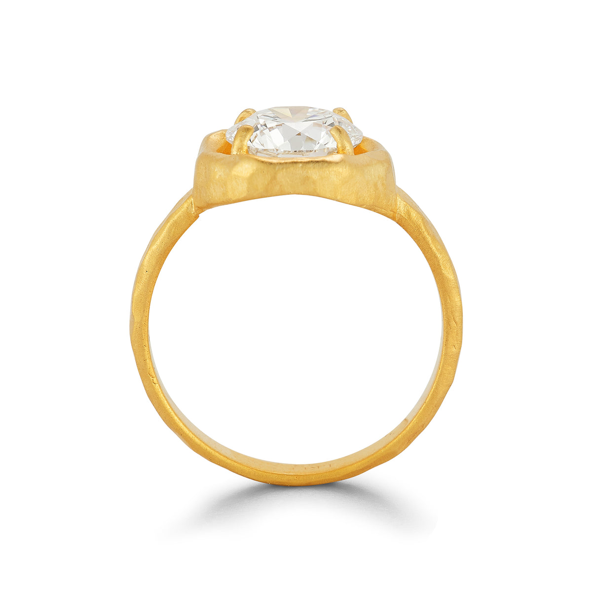 14K Gold 8mm 2.02 ct tw. Round-Shaped Diamond Ring