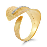 14K Gold 0.10 ct. tw. Wrapping Leaf Ring