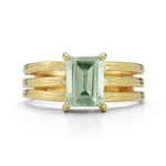 14K Gold 1.3CT 8x6mm 1.5CT Green Amethyst Cocktail Ring