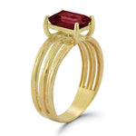 14K Gold 1.3CT 8x6mm 2.5CT Garnet Cocktail Ring