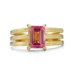 14K Gold 1.3CT 8x6mm 1.5CT Pink Tourmaline Cocktail Ring