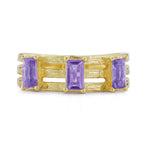 14K Gold 0.96CT Amethyst Cut-Out Cocktail Ring