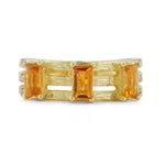 14K Gold 0.93CT Citrine Cut-Out Cocktail Ring