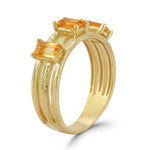 14K Gold 0.93CT Citrine Cut-Out Cocktail Ring