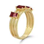 14K Gold 1.05CT Garnet Cut-Out Cocktail Ring