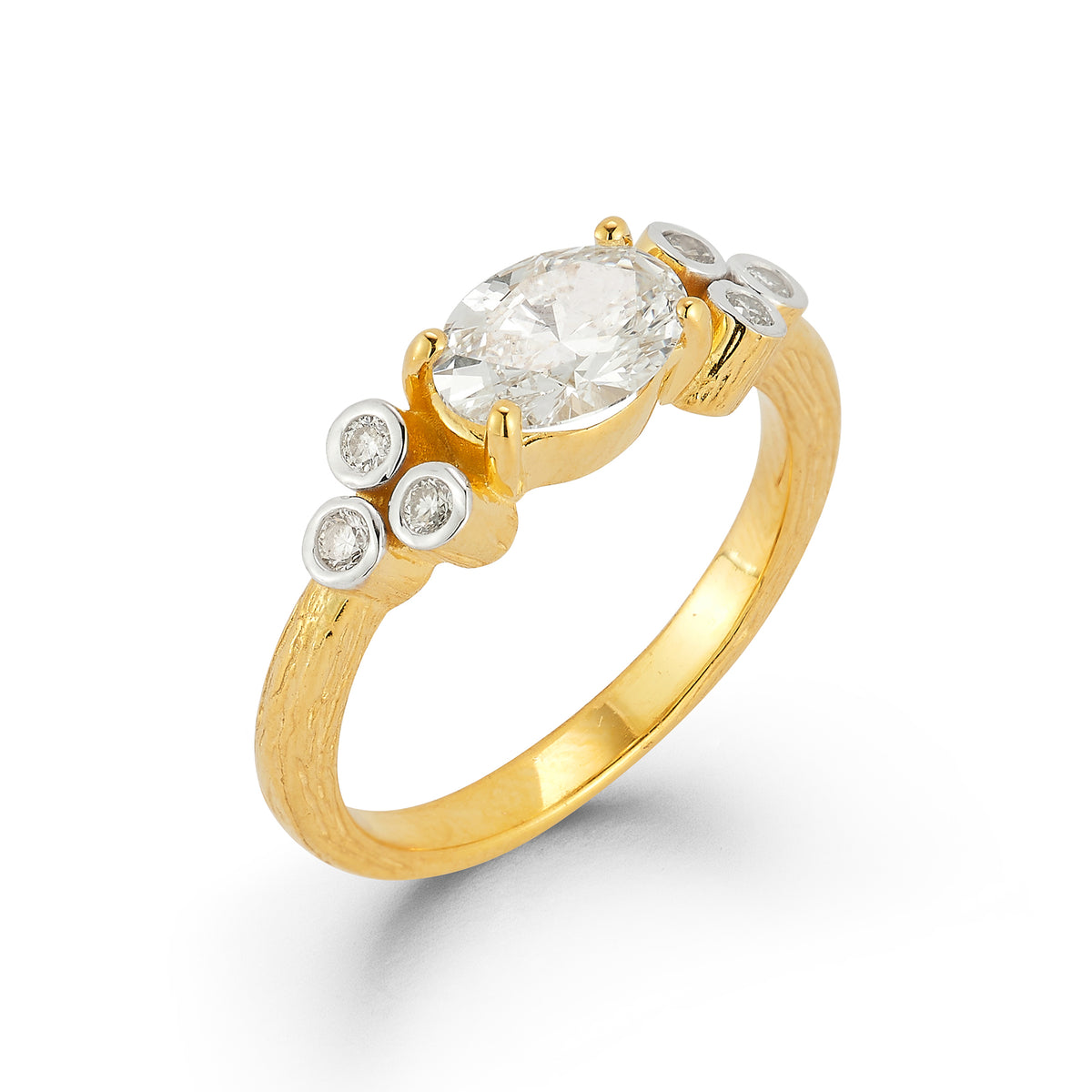 14K Gold 0.09 ct. tw. Natural Diamond & 1.04 ct. tw. Lab Grown Diamond Cocktail Ring