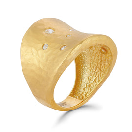 14K Gold 0.27 ct. tw. Diamond Cuff Ring