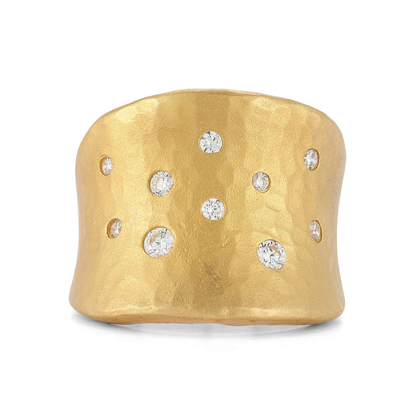 14K Gold 0.27 ct. tw. Diamond Cuff Ring