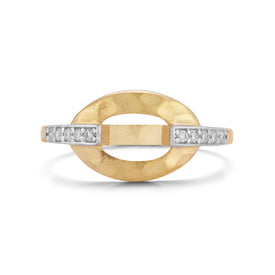 14K Gold 0.05 ct. tw. Open Oval Ring