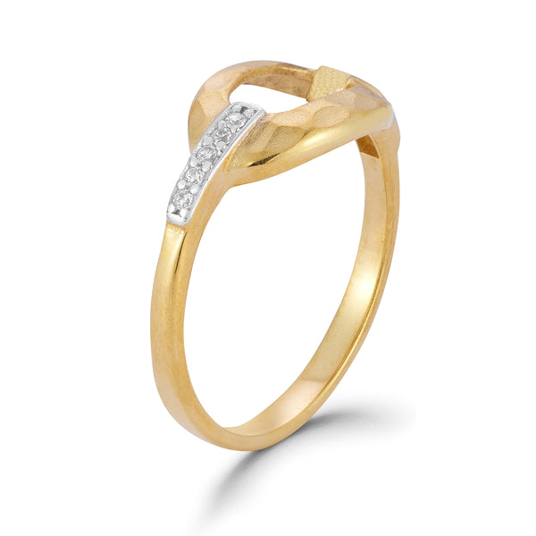 14K Gold 0.05 ct. tw. Open Oval Ring