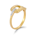 14K Gold 0.05 ct. tw. Open Rectangle Ring