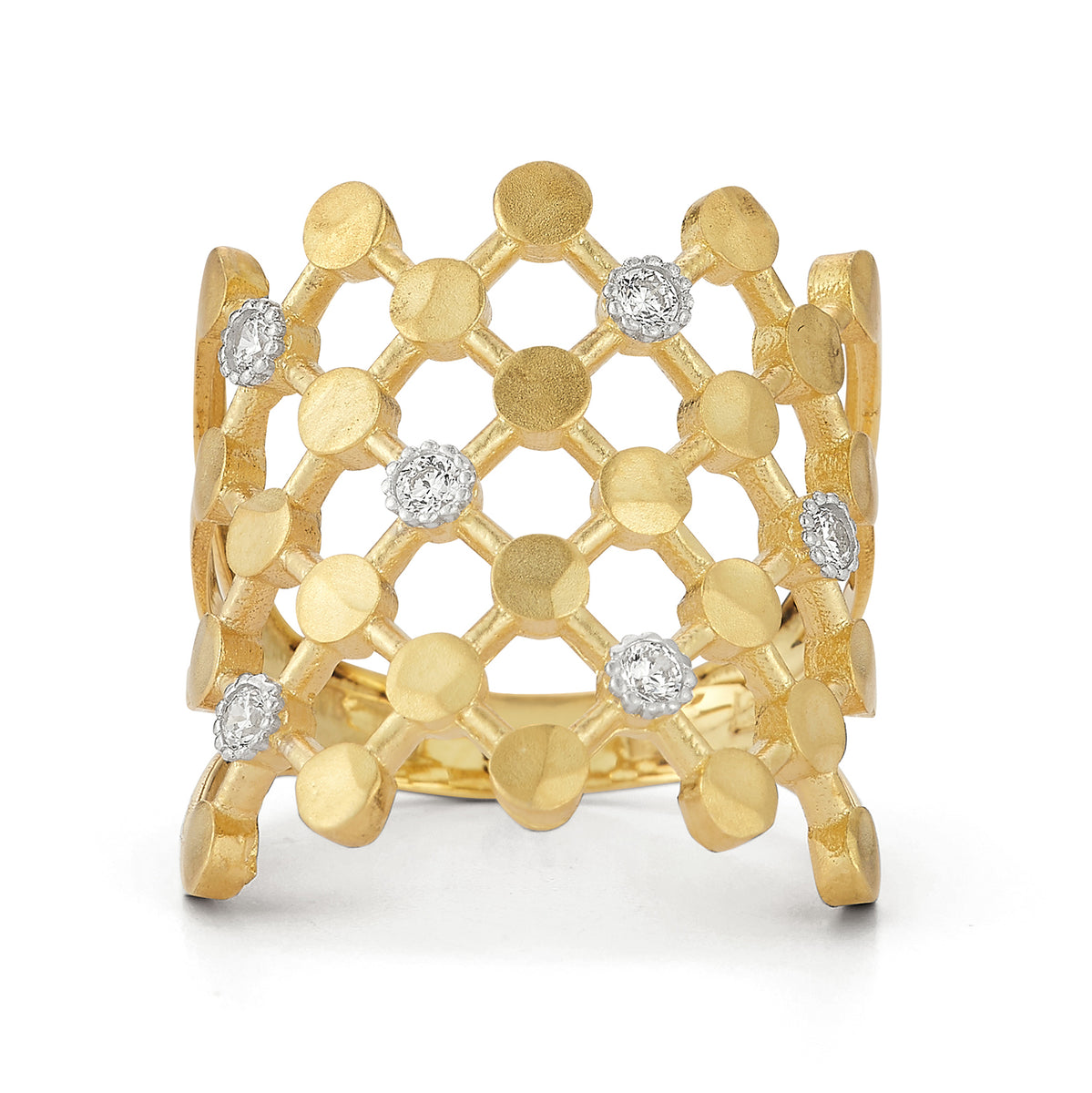 14K Gold 0.12 ct. tw. Beehive Ring