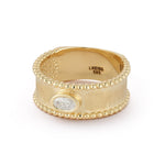 14K Gold 0.25 ct. tw. Lab Grown 8mm Beaded Ring