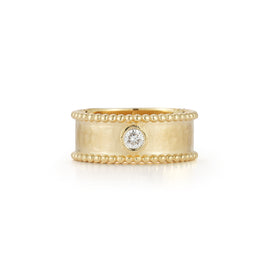 14K Gold 0.15 ct. tw. Lab Grown 8mm Beaded Ring