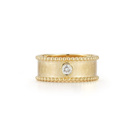 14K Gold 0.15 ct. tw. 8mm Beaded Ring