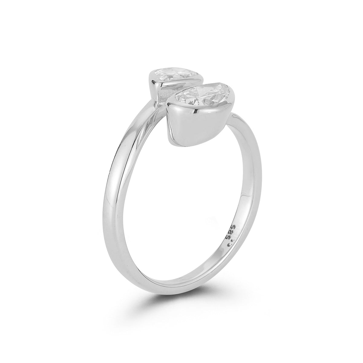 14K Gold 1.25 ct. tw. Wrap-Around Lab Grown Tear-Drop Shaped Diamond Ring