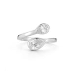 14K Gold 1.25 ct. tw. Wrap-Around Lab Grown Tear-Drop Shaped Diamond Ring