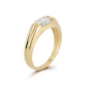 14K Gold 0.75 ct. tw. Lab Grown Rectangle Pinky Ring