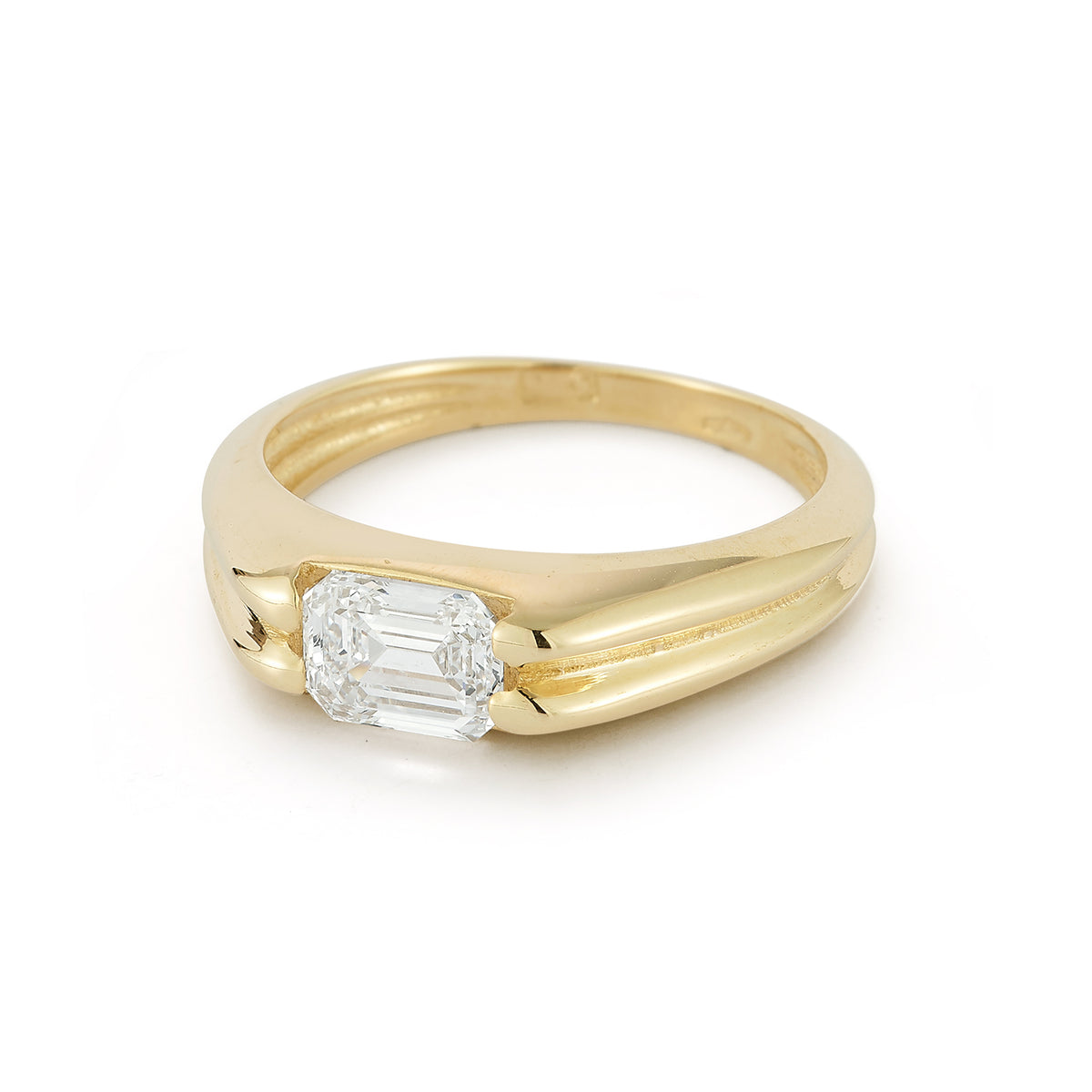 14K Gold 0.75 ct. tw. Lab Grown Rectangle Pinky Ring