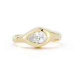 14K Gold 0.75 ct. tw. Lab Grown Tear-Drop Diamond Pinky Ring