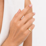 14K Gold 0.75 ct. tw. Lab Grown Tear-Drop Diamond Pinky Ring