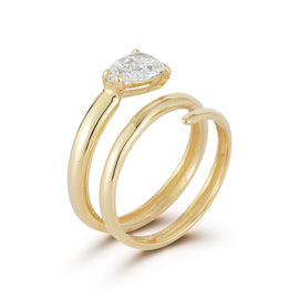 14K Gold 1.0 ct. tw. Lab Grown Tear-Drop Diamond Cocktail Ring