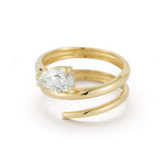 14K Gold 1.0 ct. tw. Lab Grown Tear-Drop Diamond Cocktail Ring