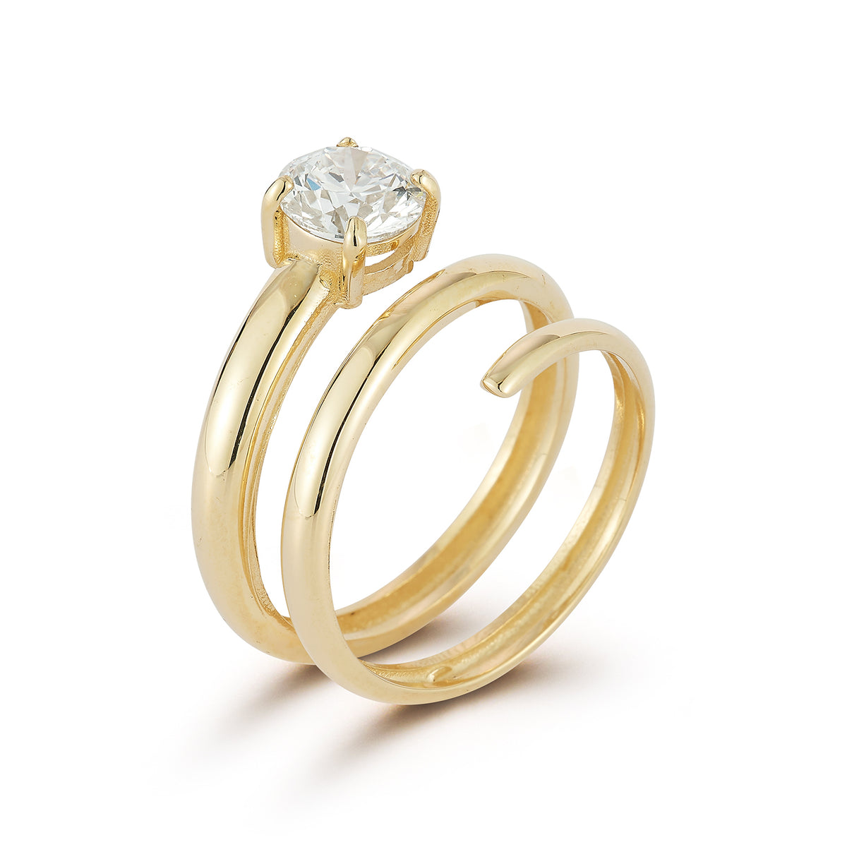 14K Gold 1.02 ct. tw. Lab Grown Oval-Shaped Diamond Cocktail Ring