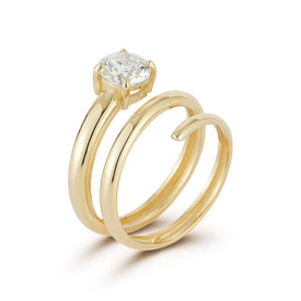 14K Gold 1.02 ct. tw. Lab Grown Oval-Shaped Diamond Cocktail Ring