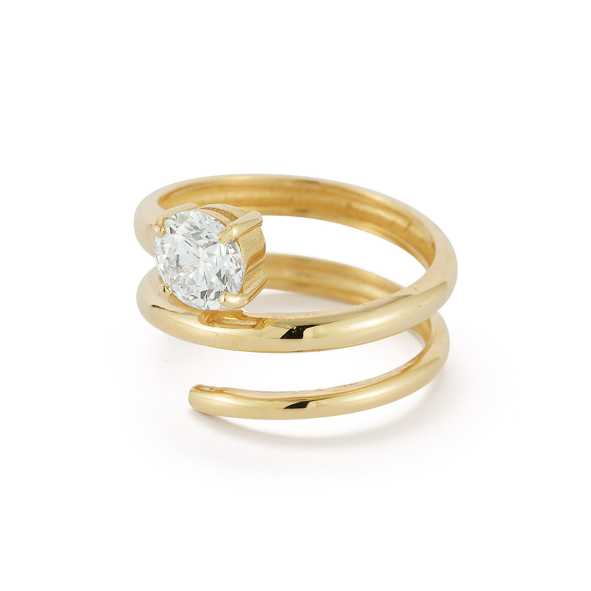 14K Gold 1.02 ct. tw. Lab Grown Oval-Shaped Diamond Cocktail Ring