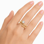 14K Gold 1.0 ct. tw. Lab Grown Round-Shaped Diamond Wrap-Around Ring