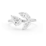 14K Gold 1.0 ct. tw. Lab Grown Diamond Leaf Ring