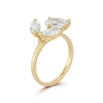 14K Gold 1.0 ct. tw. Lab Grown Diamond Leaf Ring