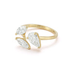 14K Gold 1.0 ct. tw. Lab Grown Diamond Leaf Ring