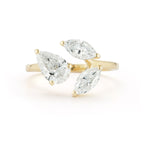 14K Gold 1.0 ct. tw. Lab Grown Diamond Leaf Ring