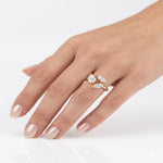14K Gold 1.0 ct. tw. Lab Grown Diamond Leaf Ring