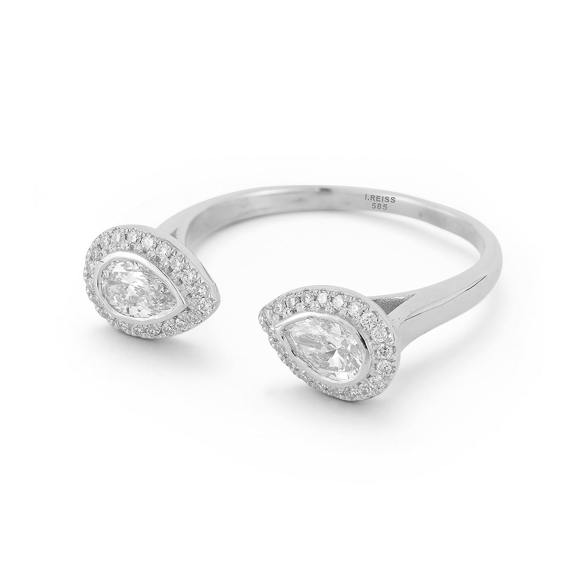 14K Gold 0.42 ct. tw. Lab Grown Tear-Drop Diamond Ring