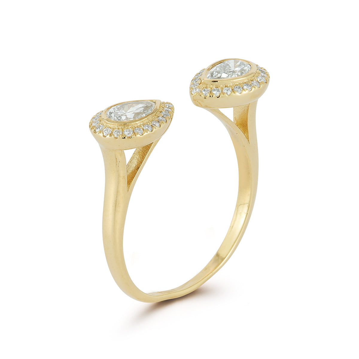 14K Gold 0.42 ct. tw. Lab Grown Tear-Drop Diamond Ring