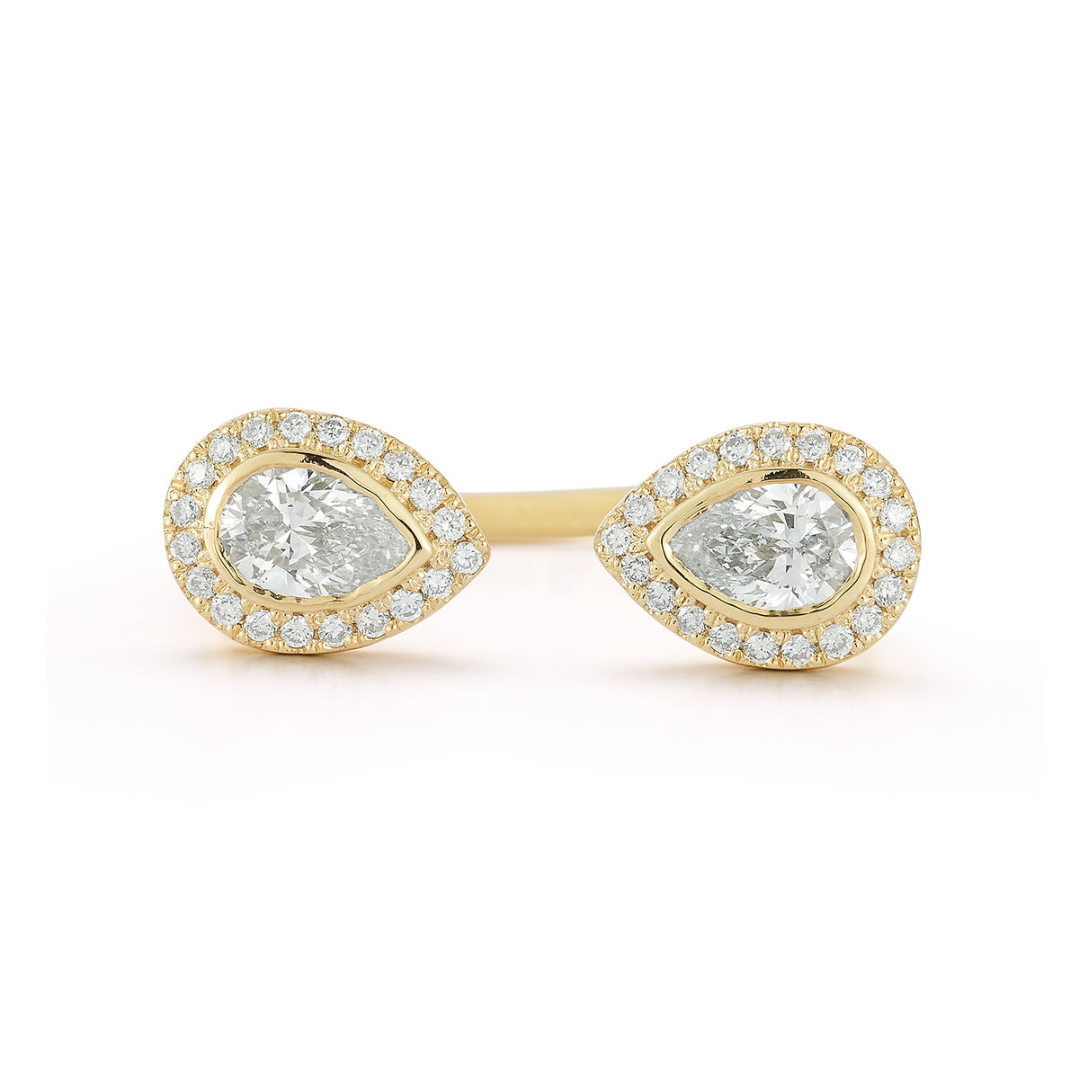 14K Gold 0.42 ct. tw. Lab Grown Tear-Drop Diamond Ring