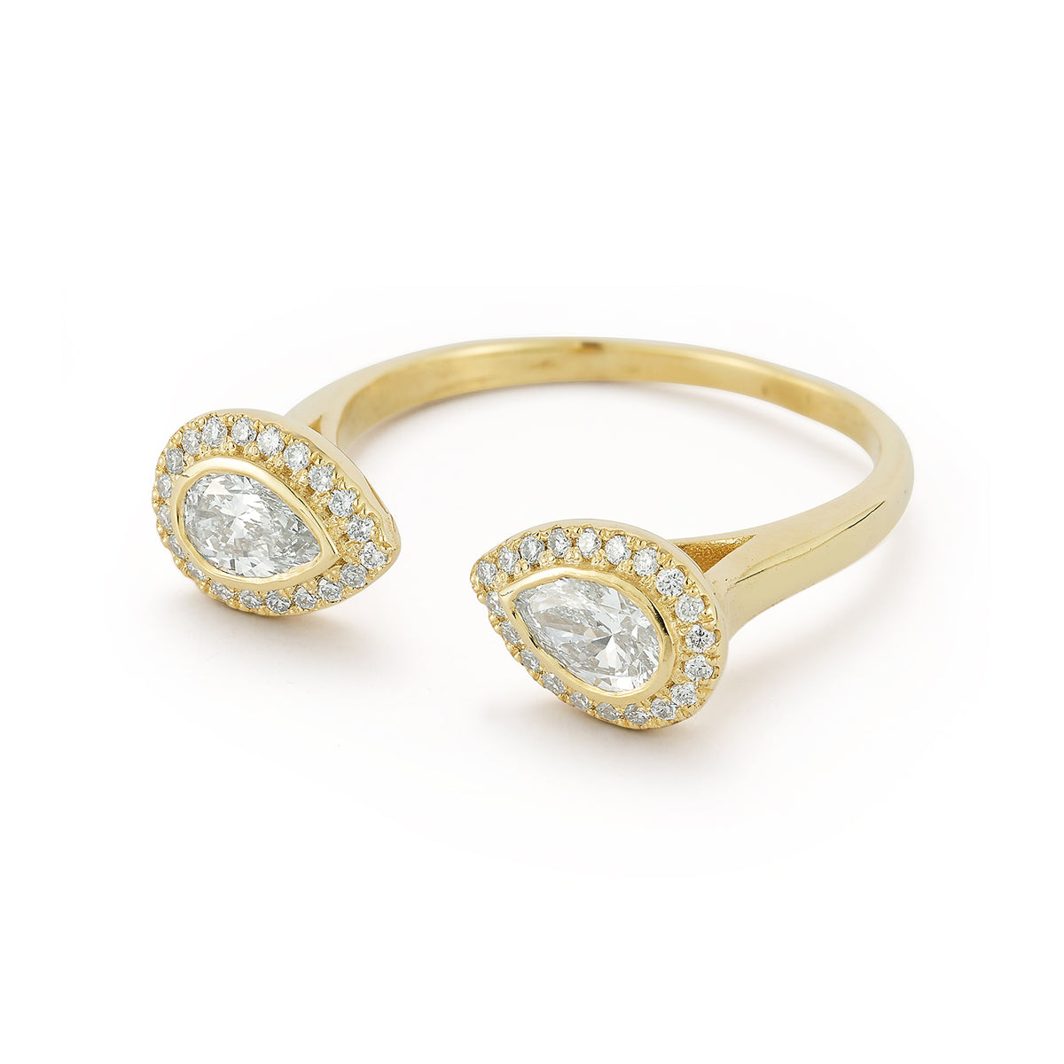 14K Gold 0.42 ct. tw. Lab Grown Tear-Drop Diamond Ring