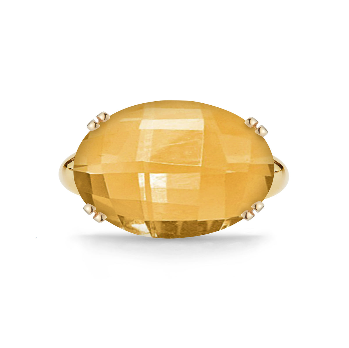 14K-Y CITRINE COCKTAIL RING
