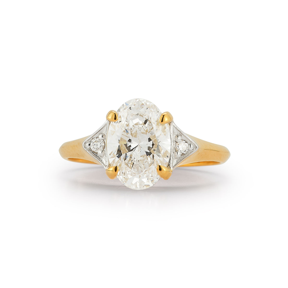 14K Gold 2.02 ct. tw. Lab Grown Diamond & 0.05 ct. tw. Natural Diamond Cocktail Ring