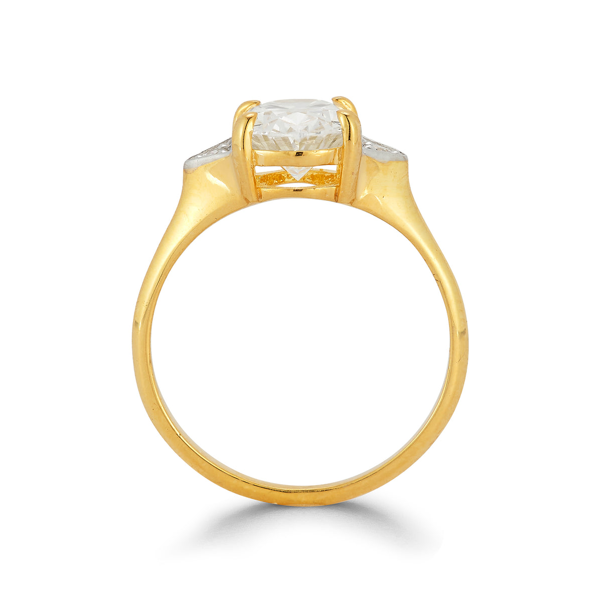 14K Gold 2.02 ct. tw. Lab Grown Diamond & 0.05 ct. tw. Natural Diamond Cocktail Ring