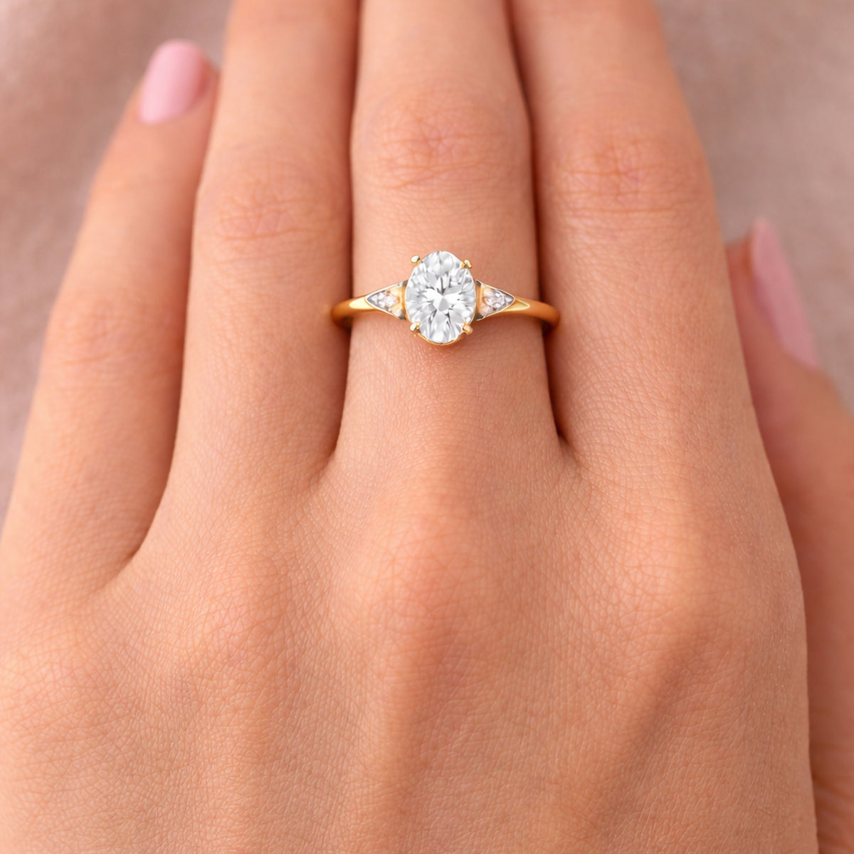 14K Gold 2.02 ct. tw. Lab Grown Diamond & 0.05 ct. tw. Natural Diamond Cocktail Ring