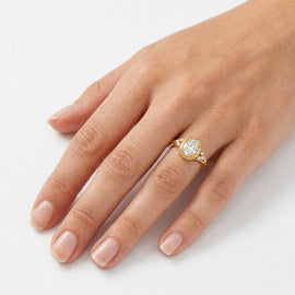 14K Gold 0.15 ct. tw. Diamond & 2.02 ct. tw. Lab Grown Diamond Cocktail Ring