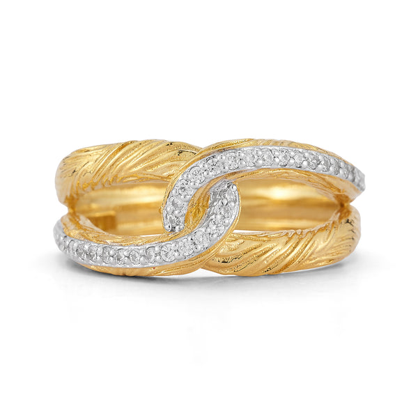 14K Gold 0.27 ct. tw. Interlocking Ring