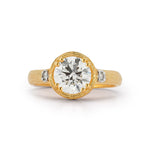 14K Gold 2.02 ct. tw. Lab Grown Diamond & 0.05 ct. tw. Natural Diamond Cocktail Ring