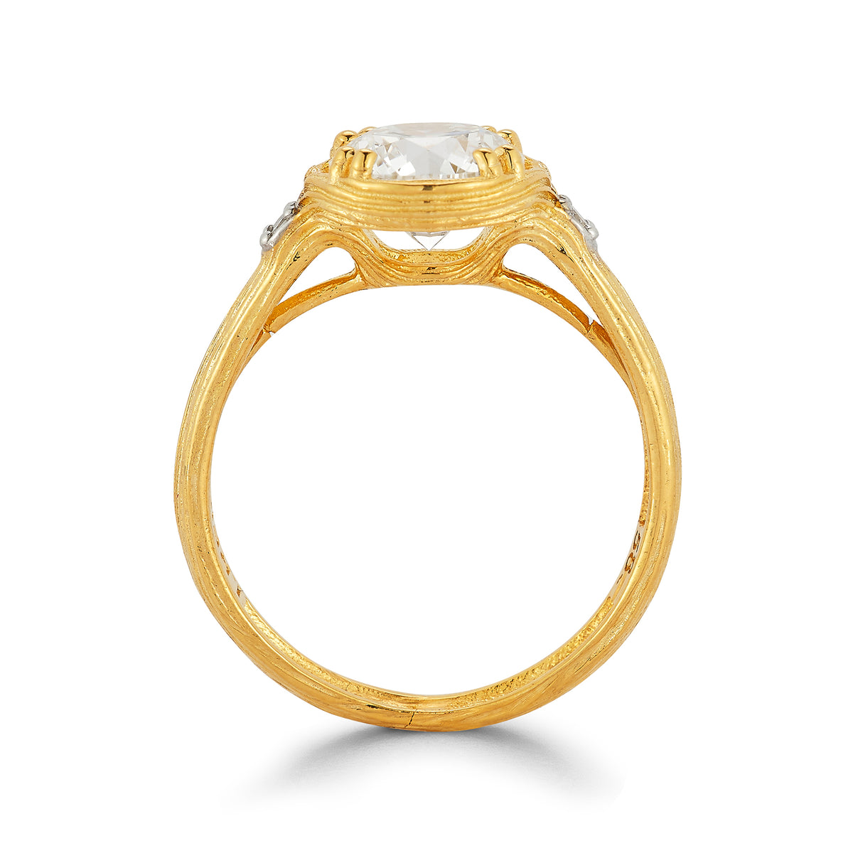 14K Gold 2.02 ct. tw. Lab Grown Diamond & 0.05 ct. tw. Natural Diamond Cocktail Ring